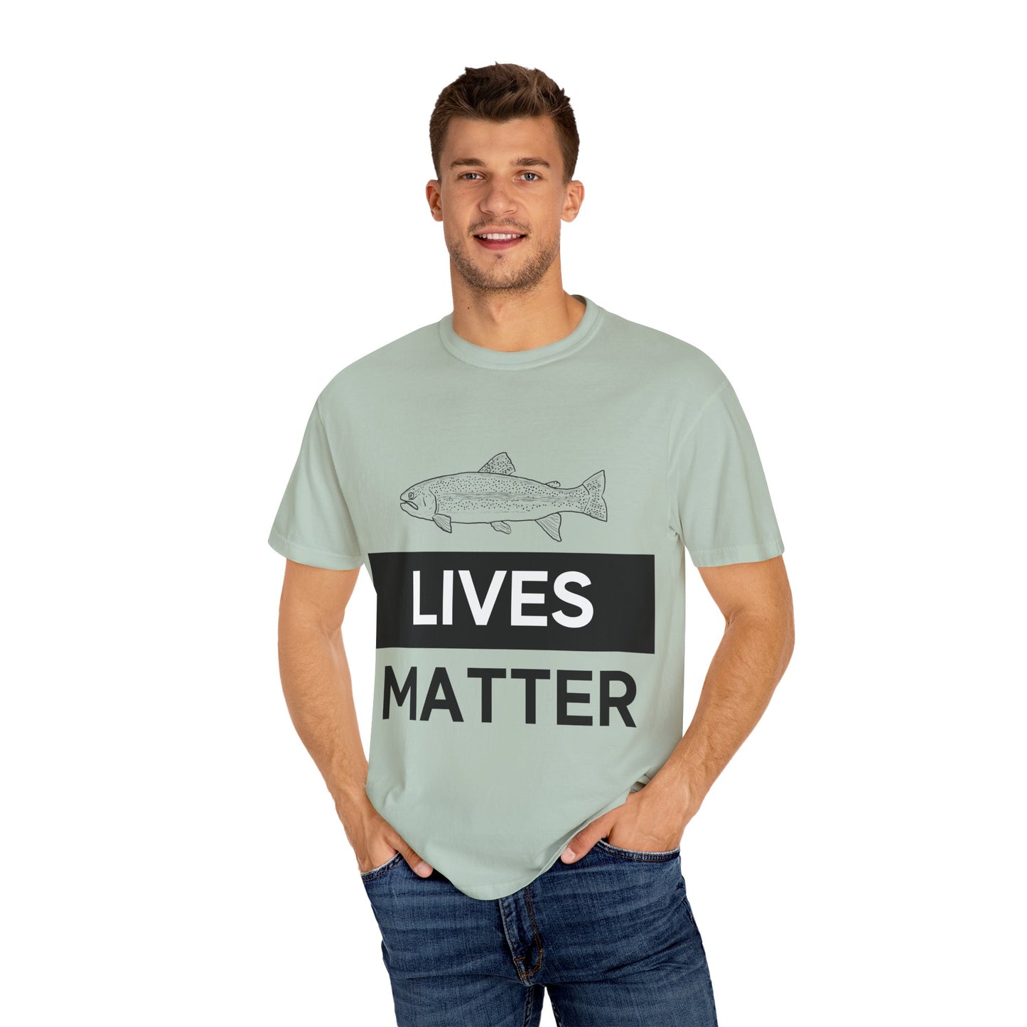 Trout Lives Matter Unisex Garment-Dyed T-shirt