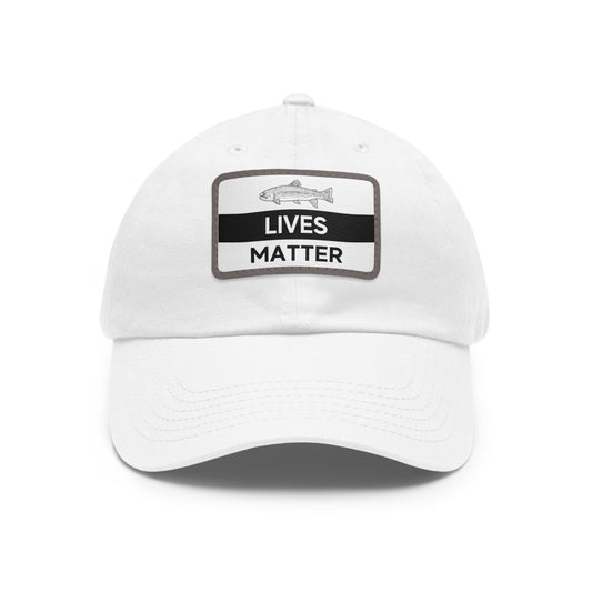 Dad Hat with Leather Patch (Rectangle)