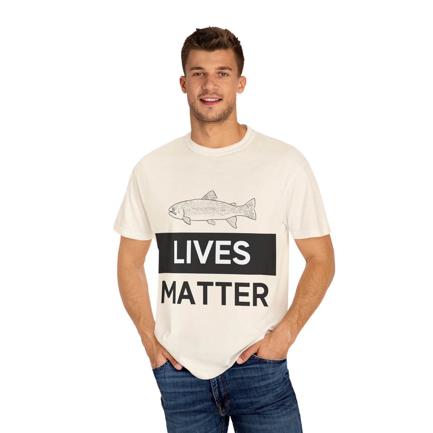 Trout Lives Matter Unisex Garment-Dyed T-shirt