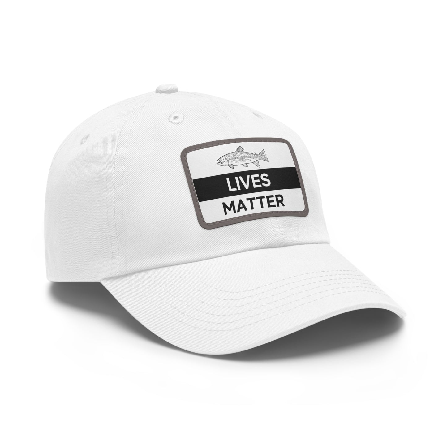 Dad Hat with Leather Patch (Rectangle)